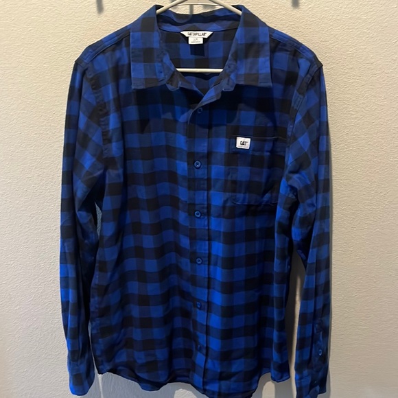 Caterpillar Work Wear Plaid Flannel womens Large - Picture 1 of 4